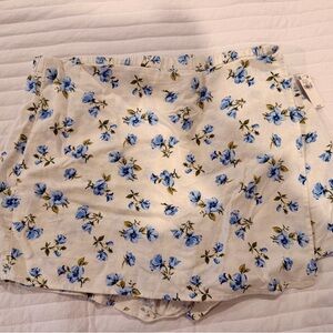 Old Navy Blue Floral Midi Skirt
